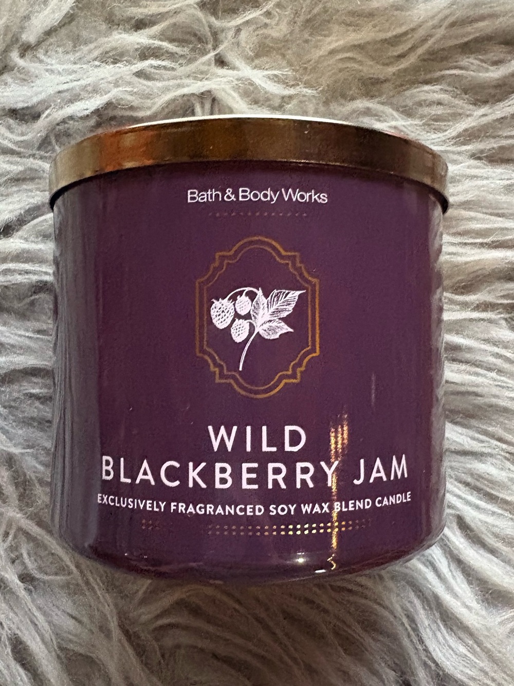 BBW WILD BLACKBERRY JAM THREE WICK CANDLE NWT